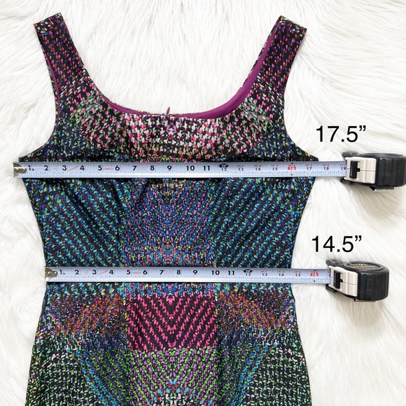 SOLD-Muse Geometric Printed Multi Color Sheath Dress - Picture 8 of 9